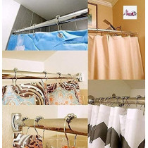 Abbasali 95 Cm Wardrobe Round Pipeclothes Rod Closet Steel With Coat Rack Wall Or Clothes Rail Pack Of 3