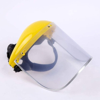 Abbasali Safety Face Shields Anti Fog Splash Full Face Cover Clear Plastic Visor Eye Face Protection Yellow Black Red
