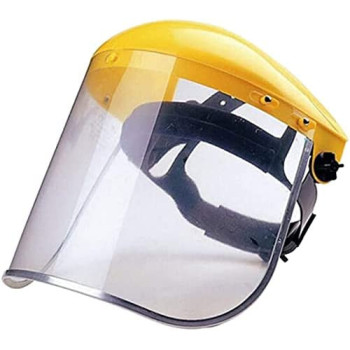 Abbasali Safety Face Shields Anti Fog Splash Full Face Cover Clear Plastic Visor Eye Face Protection Yellow Black Red