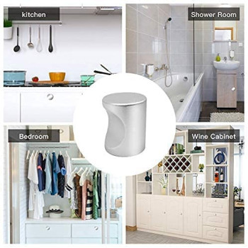 Abbasali 30 Pack Cabinet Knobs Silver Drawer Knobs For Kitchen Cupboard Door Brushed Solid Cabinet Knobs With 2 Size Screws