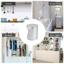 Abbasali 30 Pack Cabinet Knobs Silver Drawer Knobs For Kitchen Cupboard Door Brushed Solid Cabinet Knobs With 2 Size Screws