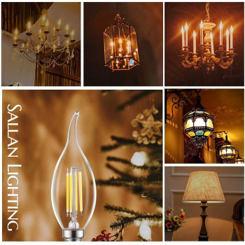 Abbasali E14 Candle Bulb 2700K Soft Warm White Led Candle Bulbs 40W Equivalent Led Chandelier Bulb4W Pack Of 10