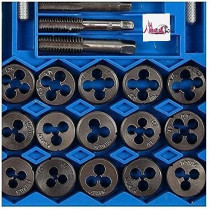 Abbasali 40Pc Professional Metric Tap Wrench And Die Set Cuts M3 M12 Bolts plus Storage Case Wrench