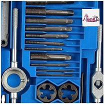 Abbasali 40Pc Professional Metric Tap Wrench And Die Set Cuts M3 M12 Bolts plus Storage Case Wrench