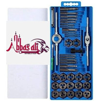 Abbasali 40Pc Professional Metric Tap Wrench And Die Set Cuts M3 M12 Bolts plus Storage Case Wrench