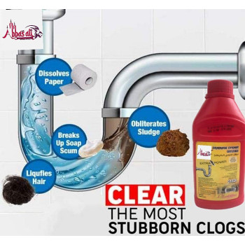 Abbasali Heavy Duty Drainage Removing And Cleaning Expert For Drainage 500 Grams Bottle Red Or Black