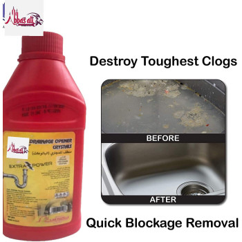 Abbasali Heavy Duty Drainage Removing And Cleaning Expert For Drainage 500 Grams Bottle Red Or Black