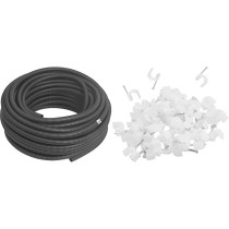 Abbasali Conduit Pipe Black 20Mm Plastic 23 Meter With 20Mm Cable Clip 25 Pcs