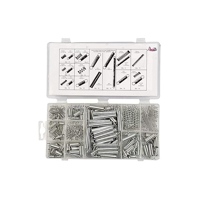 Abbasali Spring Assortment Set Zinc Plated Steel Compression Carburetor Extension 200Pc