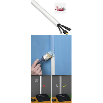 Abbasali White Cable Raceway On Wall Cord Cover1 Meter Medium Paintable Channel To Hide And Conceal Cords