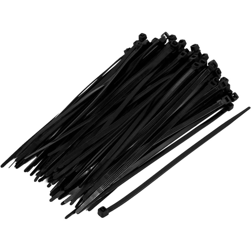Abbasali Roll Over Image To Zoom In Zip Ties 100Pcs 150Mm Self Locking Plastic Nylon Cable Tiesblack