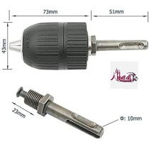 Abbasali 2 13Mm 1 2 Inch Keyless Drill Chuck Heavy Duty Keyless Chuck Quick Release Conversion Tool plus Sds Adaptor Accessories