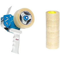 Abbasali Tape Dispenser Heavy Duty With 6Pcs Clear Packing Tape 100Yard