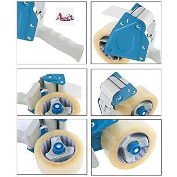 Abbasali Tape Dispenser Heavy Duty With 6Pcs Clear Packing Tape 100Yard