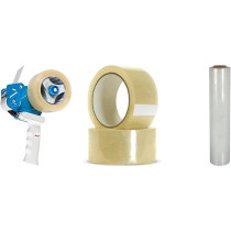 Abbasali Packaging Products Pack Including Tape Dispenser2Pcs Clear Tape 100Yards And Stretch Film