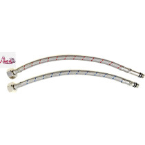 Abbasali Single Head Hose Flexi Pipes Tap Connector 2 Pieces60Cm