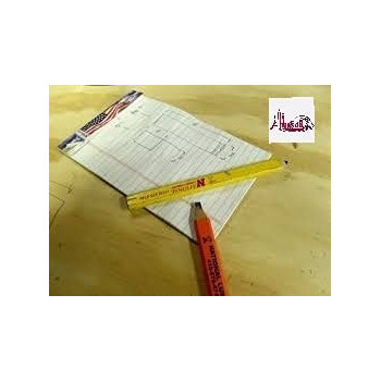 Abbasali Carpenter Pencils Oval 12Pcs Pack