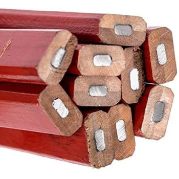 Abbasali Carpenter Pencils Oval 12Pcs Pack