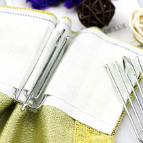 Abbasali Curtain Hooks Window Treatment 4 Prongs Pinch Pleat Drapes 100Pcs