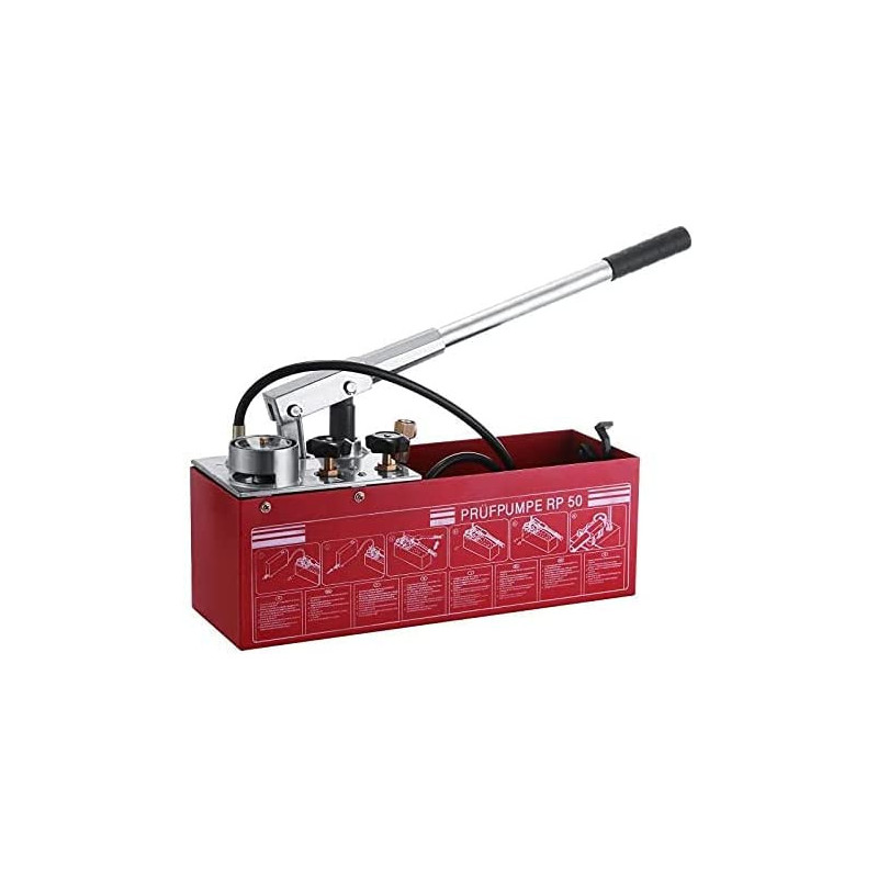 Abbasali Hydraulic Manual Pressure Test Pump 50 Bar Pressure Test Pump 726 Psi 3 Gallon Tank 45Ml Flow 1 2 Connection