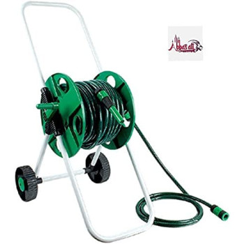 Abbasali 45M 4 Points Garden Hose Cart Portable Garden Water Pipe Hose Reel Cartgarden Watering Hose Storage Rack