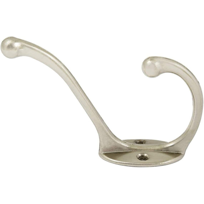 Abbasali Metal Hat And Coat Hook Wall Hanger Silver