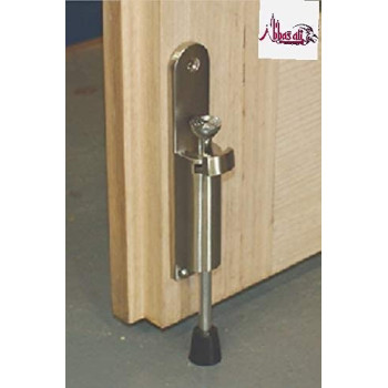 Abbasali Stainless Steel Heavy Duty Door Stopper Soft Rubber Foot Spring Loaded Door Retainer 6 Inch