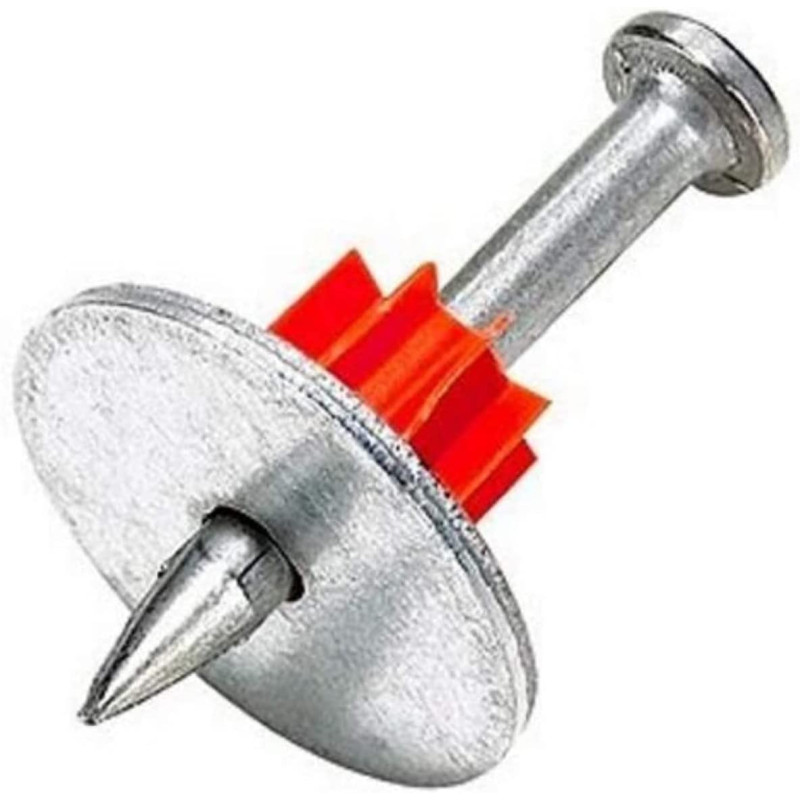 Abbasali Powder Fastening Systems Fastener Pin With Metal Washer 27Mm Washered Pins100 Pack