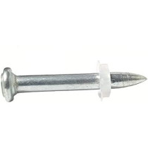 Abbasali Powder Actuated Systems Drive Pin Fastener Pin With Plastic Washer Washered Pins 100 Pack 38 Mm
