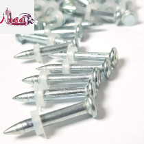 Abbasali Powder Actuated Systems Drive Pin Fastener Pin With Plastic Washer Washered Pins 100 Pack 38 Mm