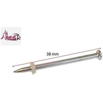 Abbasali Powder Actuated Systems Drive Pin Fastener Pin With Plastic Washer Washered Pins 100 Pack 38 Mm