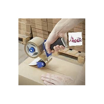 Abbasali Tape Dispenser With 6Pcs Brown Tape For Packing Uses