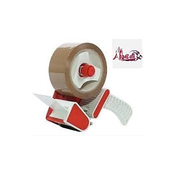 Abbasali Tape Dispenser With 6Pcs Brown Tape For Packing Uses
