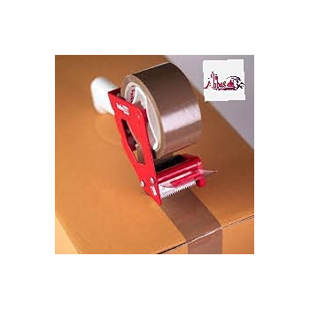 Abbasali Tape Dispenser With 6Pcs Brown Tape For Packing Uses