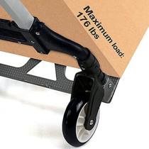 Abbasali Portable Folding Hand Truck Aluminium Luggage Trolley Cart And Dolly 175 Lbs Capacity With Black Bungee