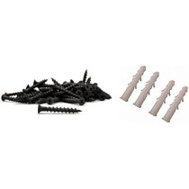 Abbasali Gypsum Screw Fine Thread 6 X 1 With 6Mm Nylon Plug Used For Wood And Wall 100Pcs Pkt