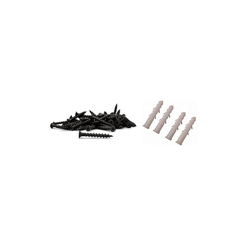 Abbasali Gypsum Screw Fine Thread 6 X 1 With 6Mm Nylon Plug Used For Wood And Wall 100Pcs Pkt