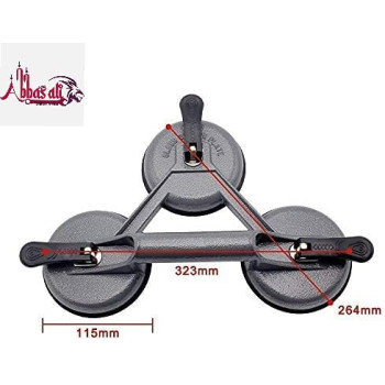 Abbasali Heavy Duty Suction Cup Aluminium Glass Lifter Sucker Pad Carrying Grabbing Tile Puller Gripper Pack Of 1 Three Pad