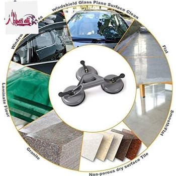 Abbasali Heavy Duty Suction Cup Aluminium Glass Lifter Sucker Pad Carrying Grabbing Tile Puller Gripper Pack Of 1 Three Pad