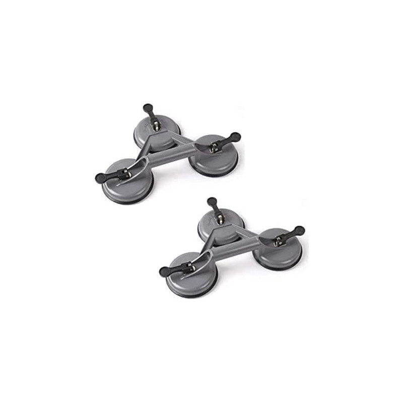 Abbasali Heavy Duty Suction Cup Aluminium Glass Lifter Sucker Pad Carrying Grabbing Tile Puller Gripper Pack Of 2 Three Pad