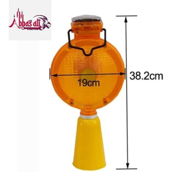 Abbasali Roadway Safety Solar Warning Flashing Traffic Cone Led Light