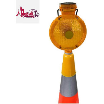 Abbasali Roadway Safety Solar Warning Flashing Traffic Cone Led Light