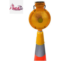 Abbasali Roadway Safety Solar Warning Flashing Traffic Cone Led Light