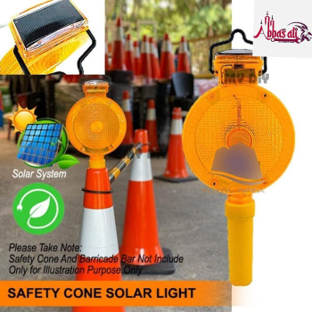 Abbasali Roadway Safety Solar Warning Flashing Traffic Cone Led Light