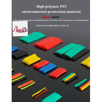 Abbasali Heat Shrink Electronic Polyolefin Ratio 21 Wrap Cable Sleeve Kit For Diy530 Pieces