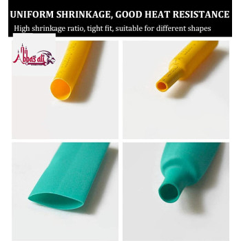 Abbasali Heat Shrink Electronic Polyolefin Ratio 21 Wrap Cable Sleeve Kit For Diy530 Pieces