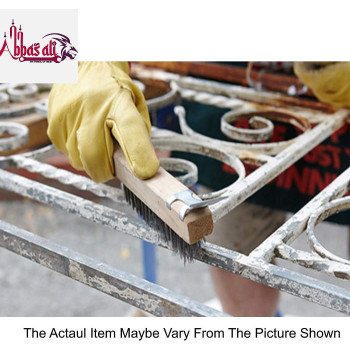 Abbasali Steel Wire Brush With Handle For Cleaning And Polishing Hard Or Metal Equipment Yellow