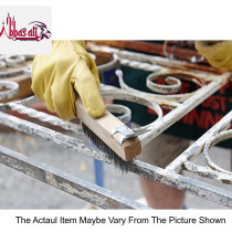 Abbasali Steel Wire Brush With Handle For Cleaning And Polishing Hard Or Metal Equipment Yellow