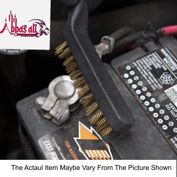 Abbasali Steel Wire Brush With Handle For Cleaning And Polishing Hard Or Metal Equipment Yellow