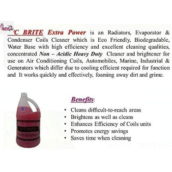 Abbasali A C Brite Heavy Duty Coil Cleaner For Use On Air Conditioning Coil Automobiles Marine And Industrial Etc1 Gallon